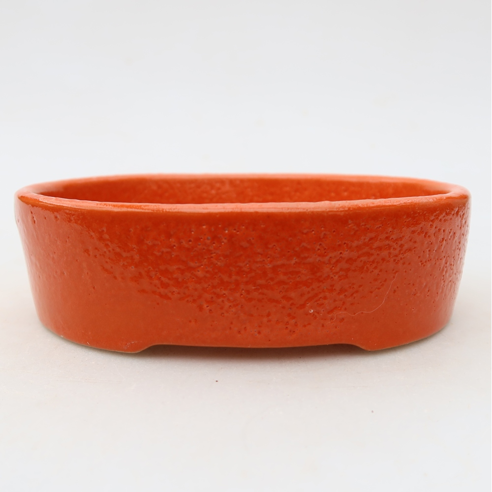 Keramik-Bonsai-Schale 13 x 10 x 3,5 cm, Farbe: Orange