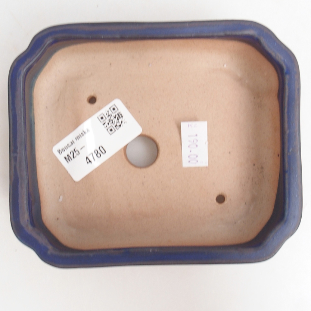 Bonsaischale aus Keramik 12 x 10 x 4 cm, Farbe blau