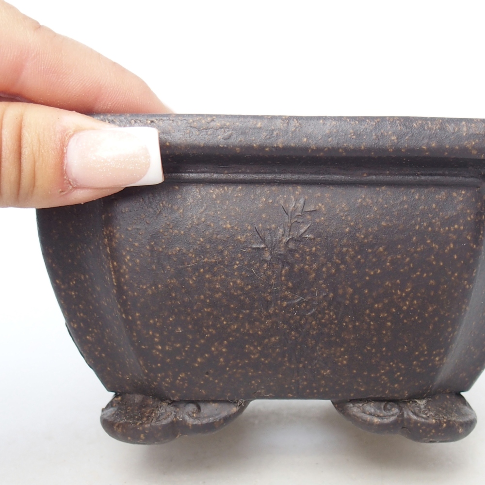 Schale 13,5 x 13,5 x 7 cm braun ocker