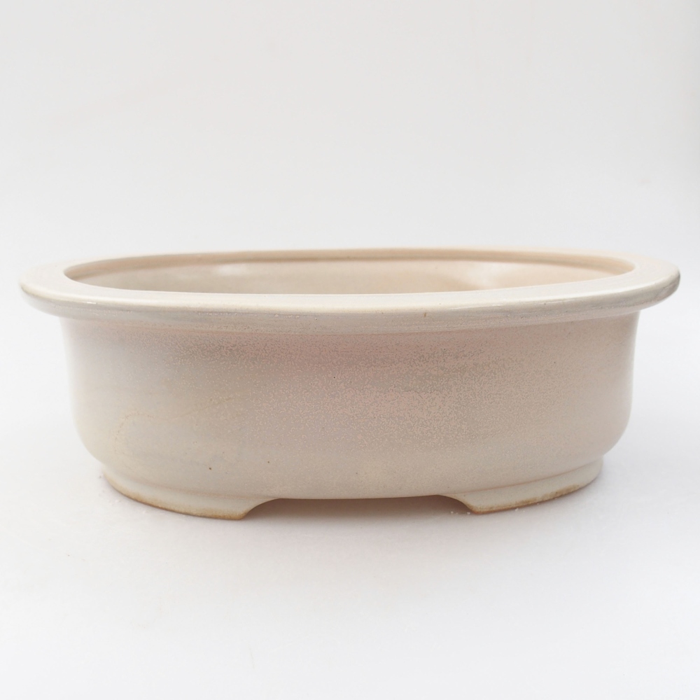 Bonsaischale aus Keramik 26 x 22 x 8 cm, Farbe beige