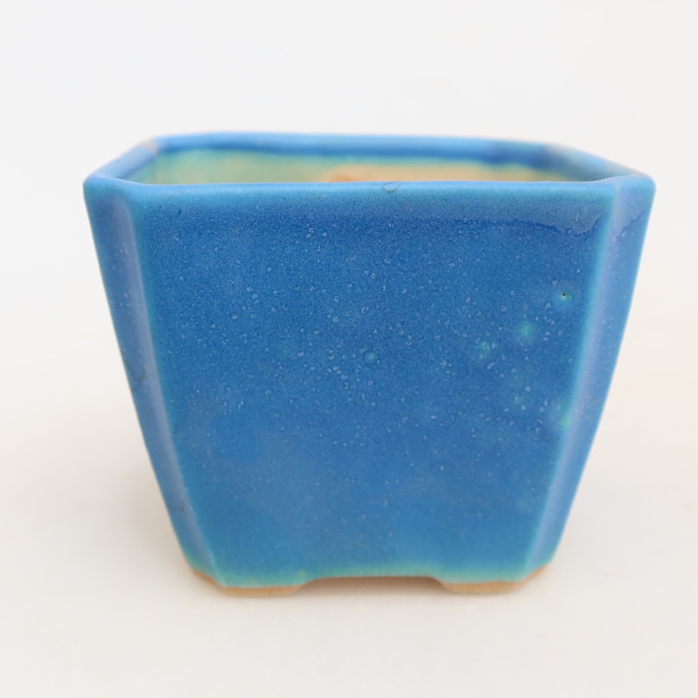 Keramik-Bonsai-Schale 7 x 7 x 5,5 cm, Farbe: Blau