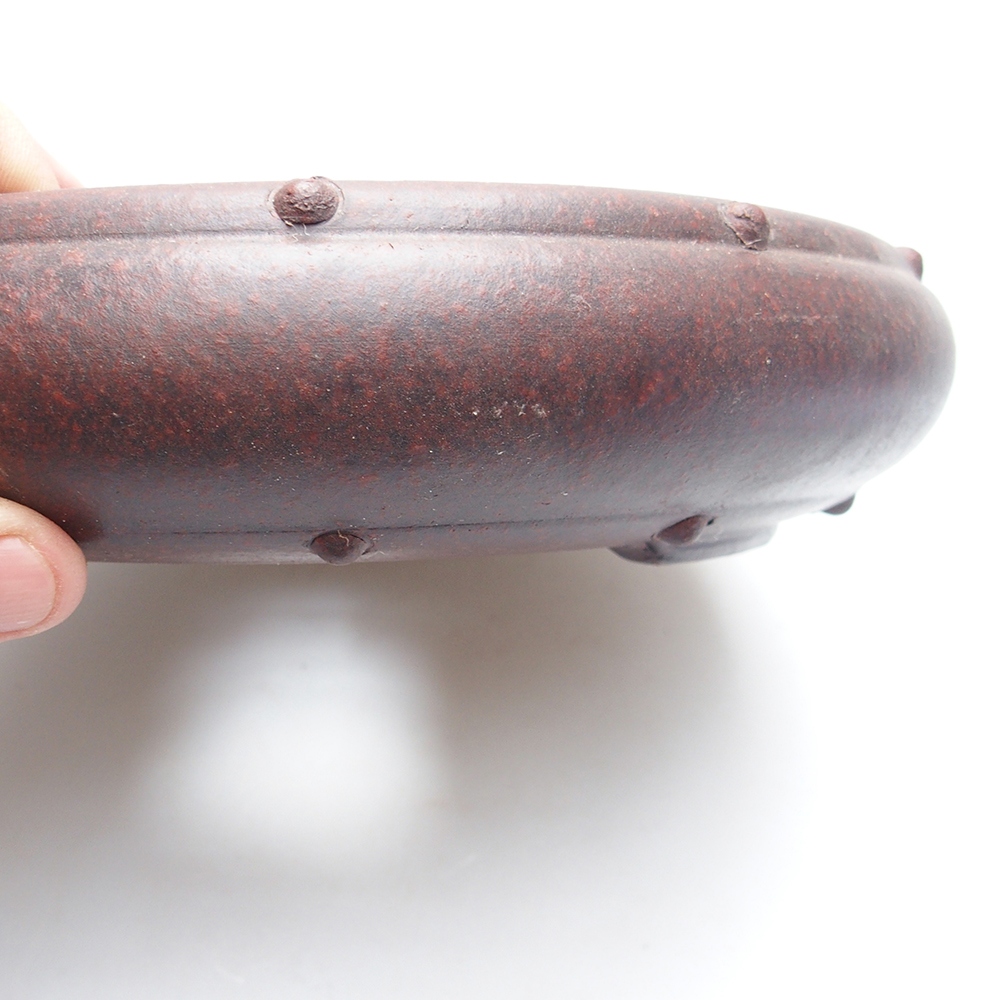 Schale 22 x 22 x 5 cm braun-rot