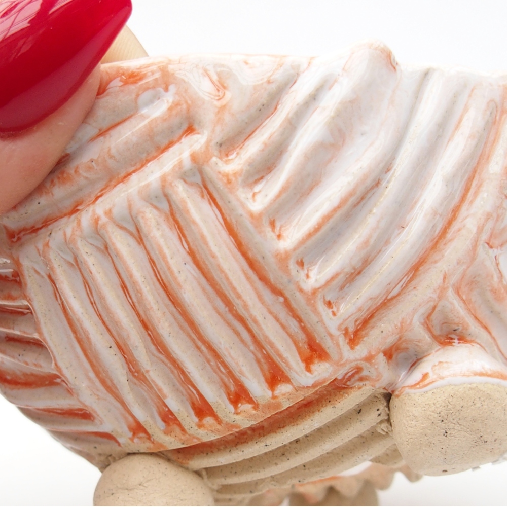 Keramikschale 8 x 8 x 4,5 cm , Farbe orange