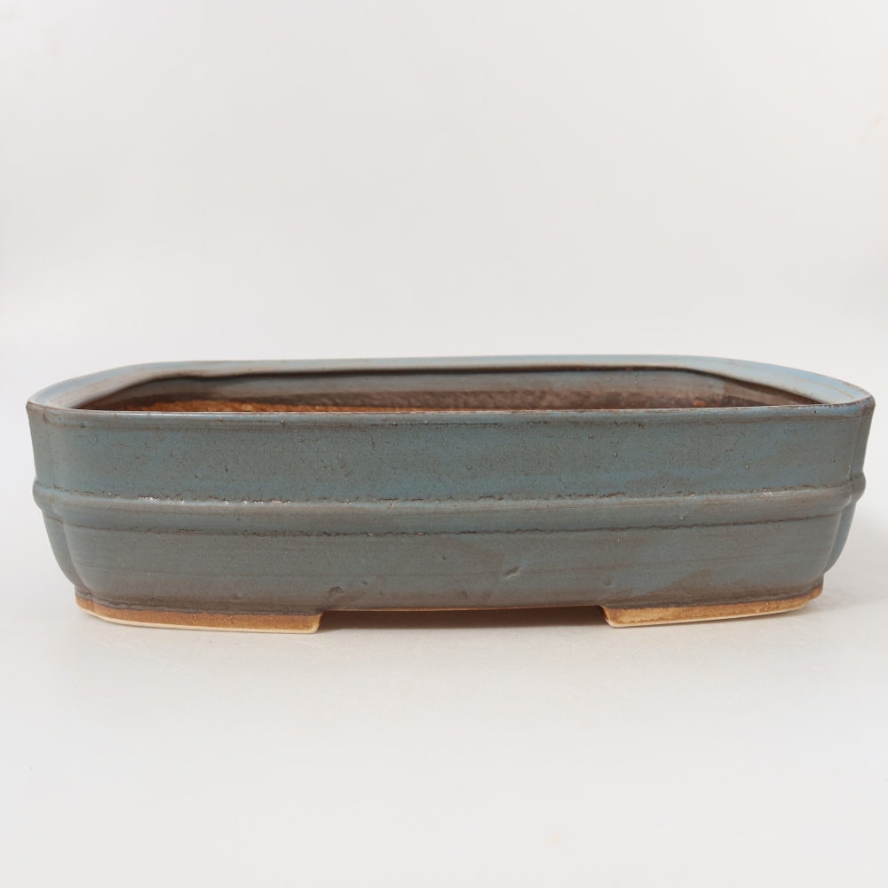 Bonsaischale aus Keramik 29,5 x 25 x 7 cm, Farbe blau