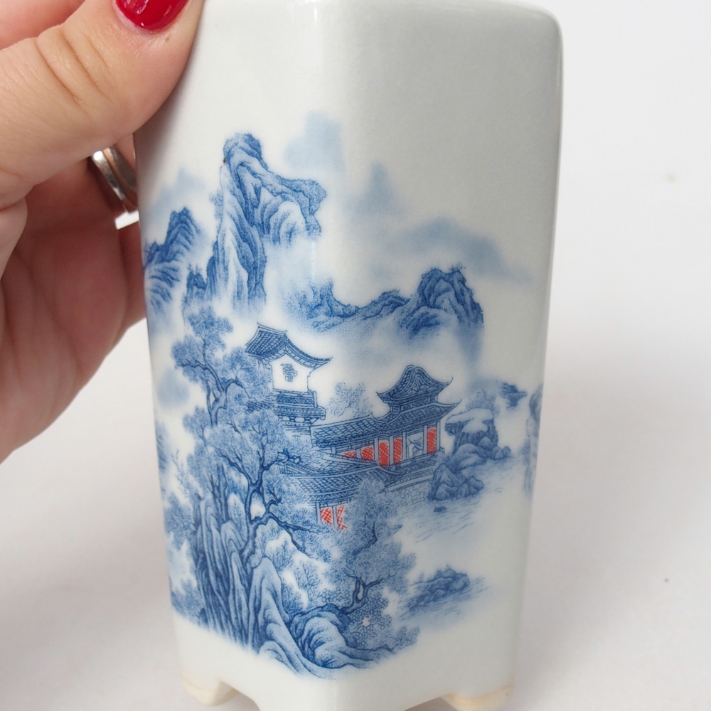 Bonsaischale aus Keramik 5,5 x 5,5 x 12 cm, Farbe weiß