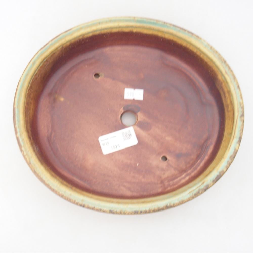 Bonsaischale aus Keramik 24 x 21 x 5 cm, grün