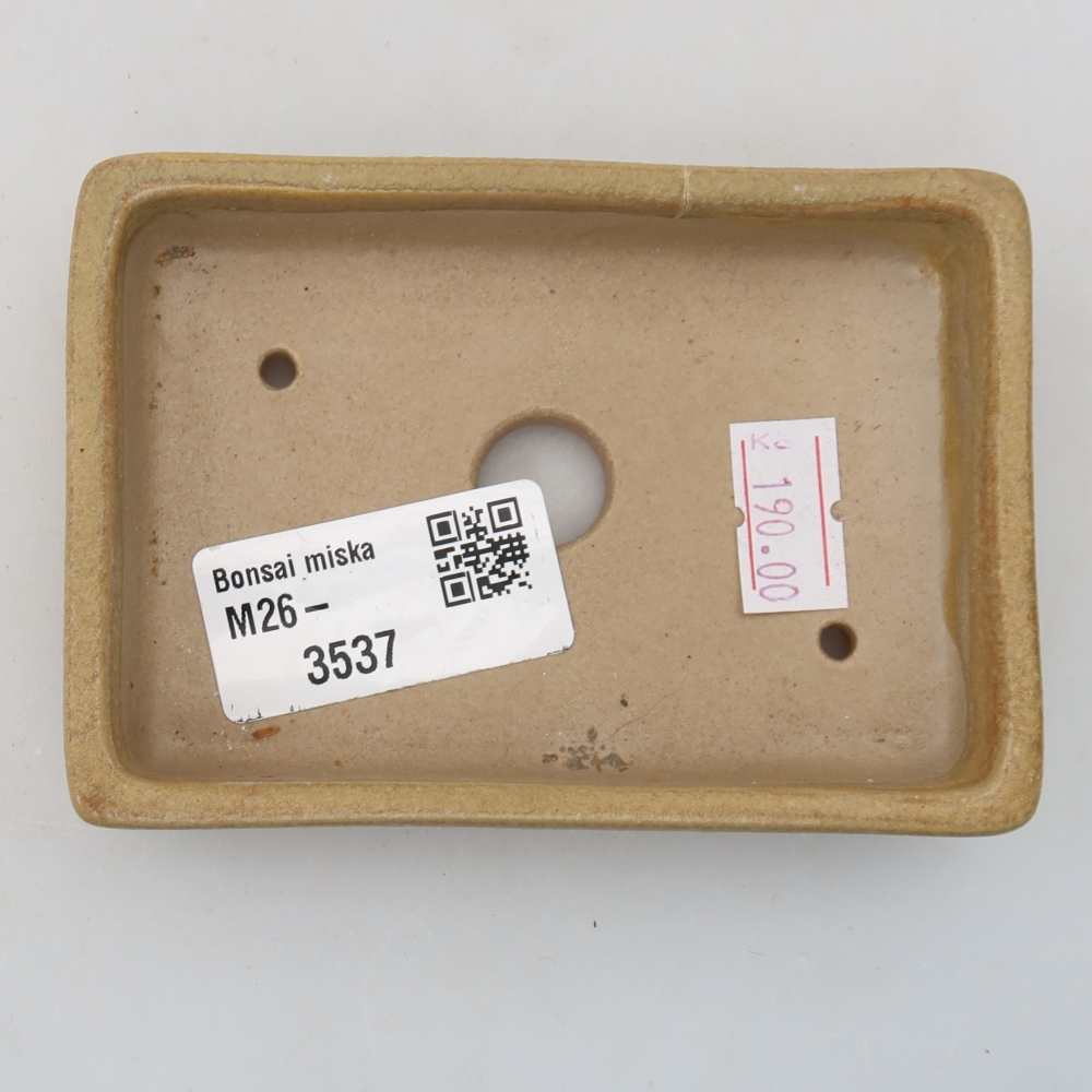 Bonsaischale aus Keramik 10 x 7 x 2 cm, Farbe beige