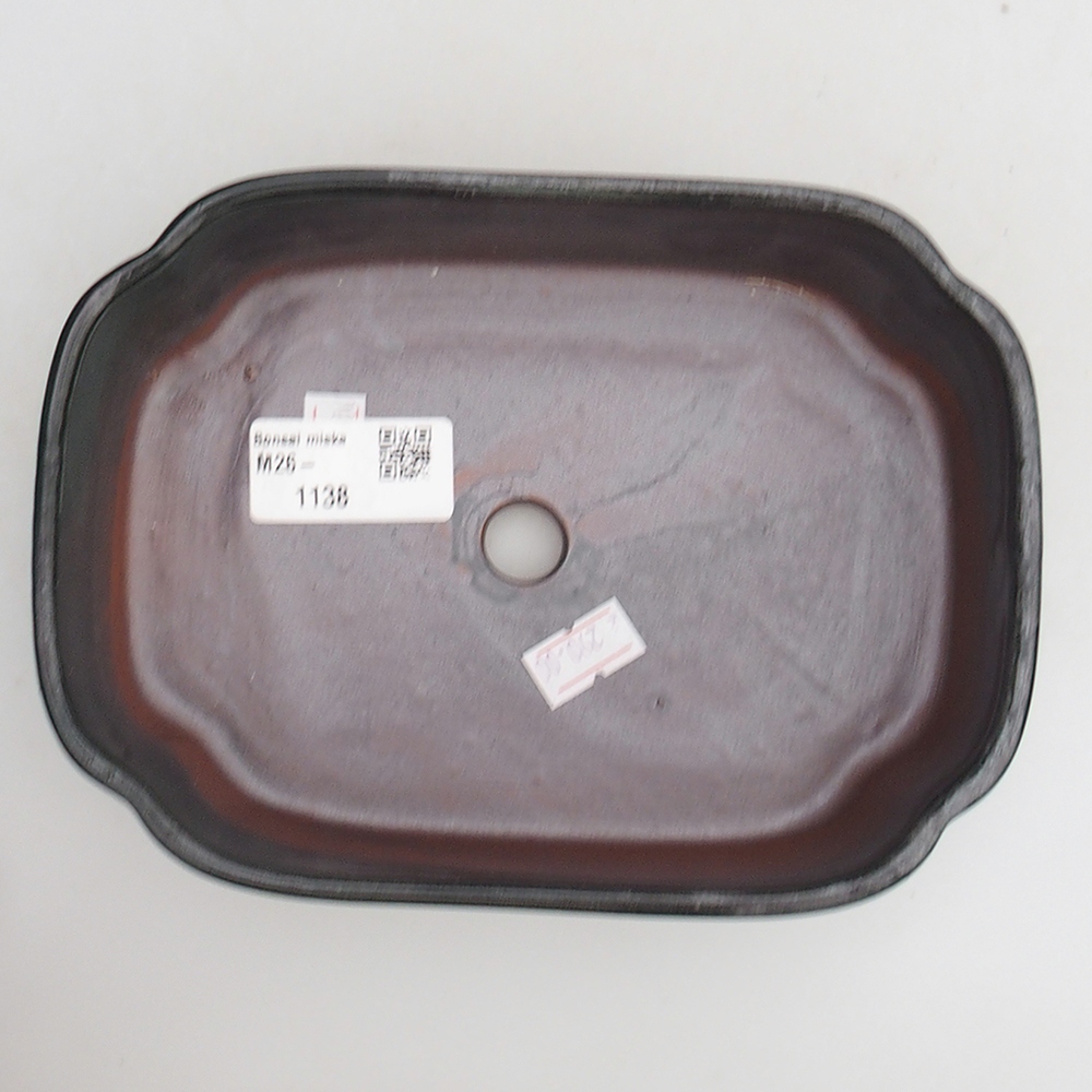 Bonsaischale aus Keramik 18 x 13 x 5 cm, grün