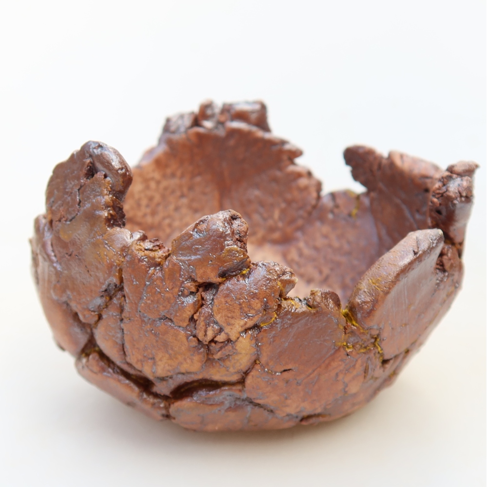 Keramikschale 9 x 8 x 6 cm , gelb