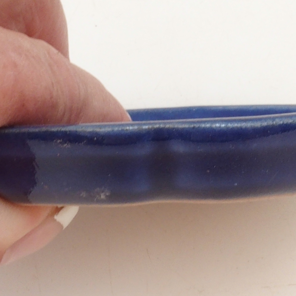 Keramikschale H95 - 8 x 8 x 1 cm - blau