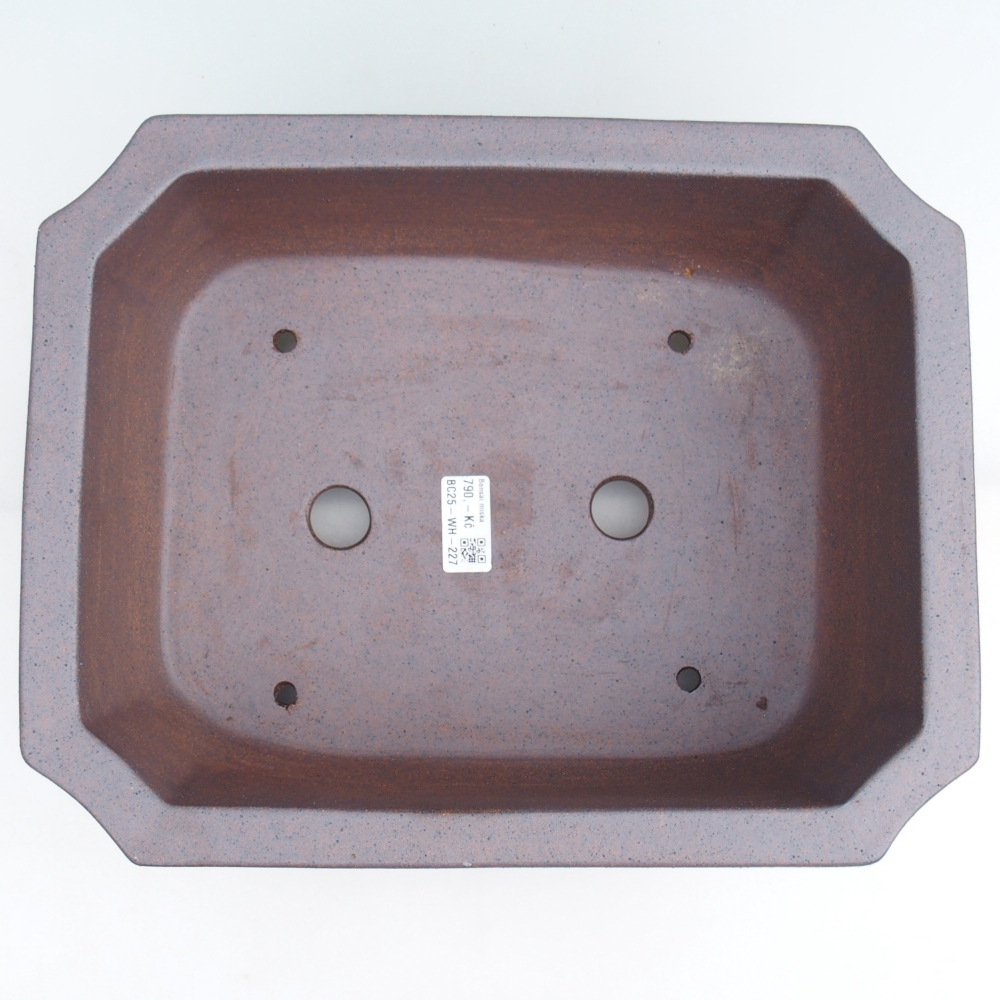 Bonsaischale aus Keramik 33 x 26 x 12,5 cm, metallfarben