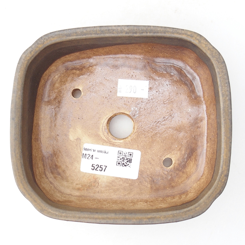 Bonsaischale aus Keramik 13,5 x 12 x 4 cm, braun