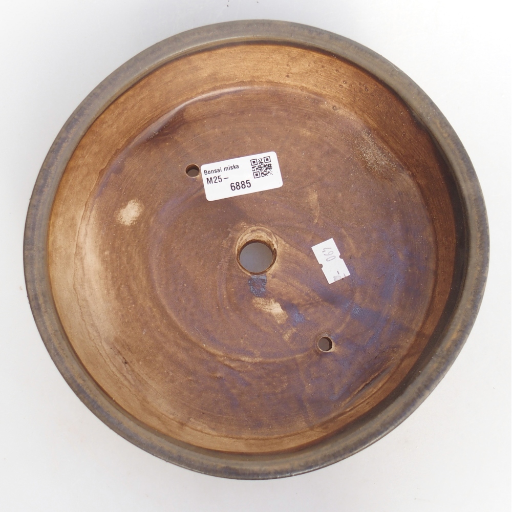 Bonsaischale aus Keramik 21 x 21 x 6 cm, braun