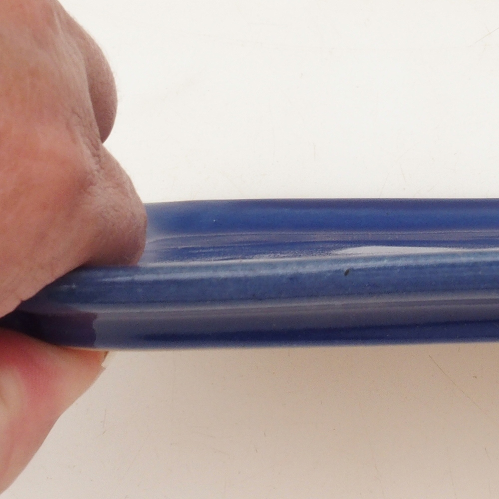 Keramikschale H50 - 18 x 13 x 1 cm - blau