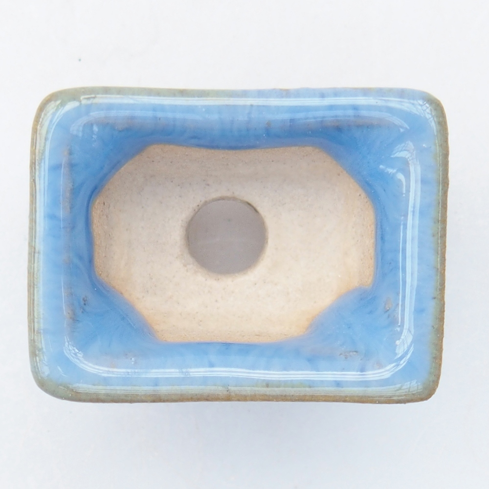 Mini-Bonsaischale 3 x 2 x 1,5 cm, Farbe blau