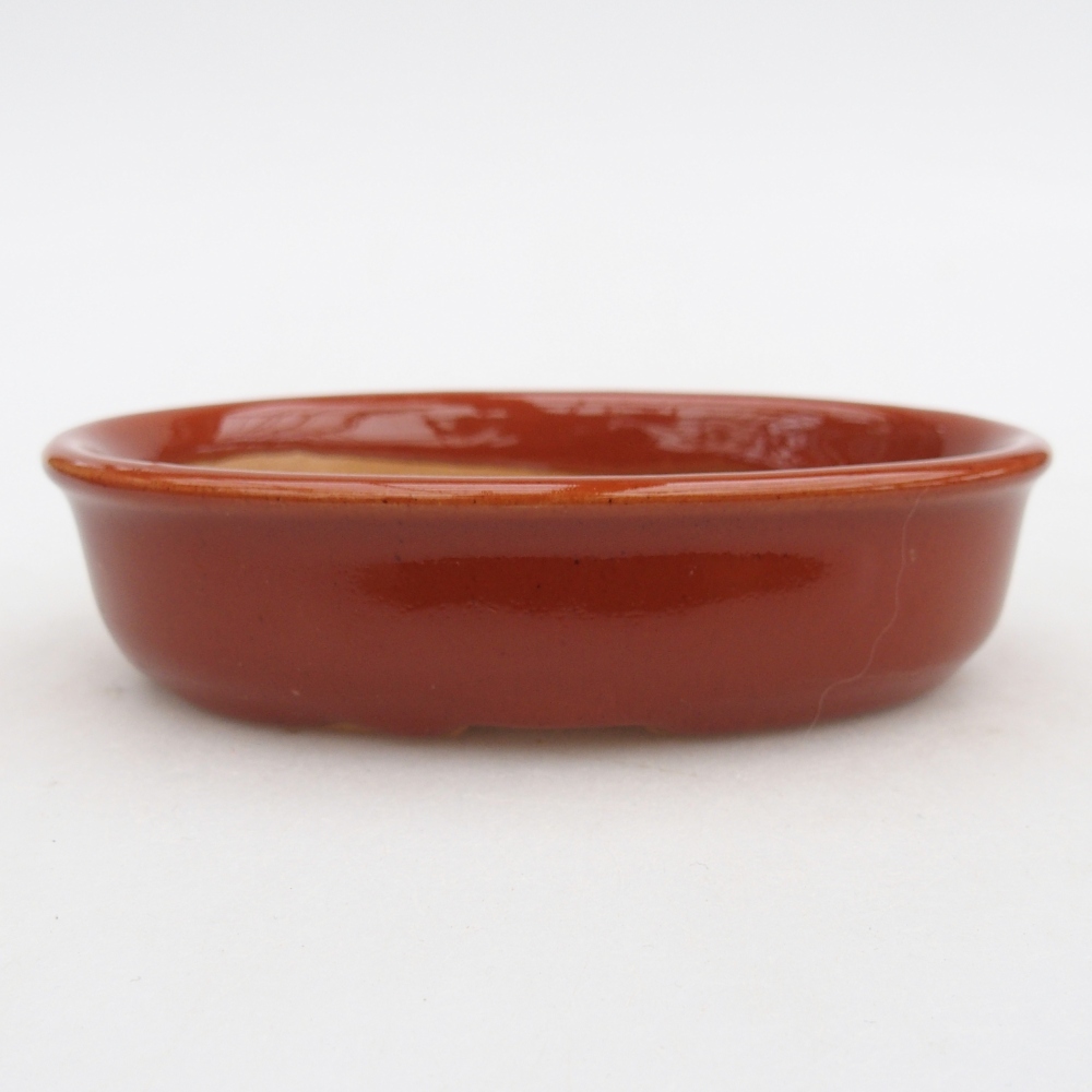 Bonsaischale aus Keramik 12 x 8,5 x 3 cm, braun