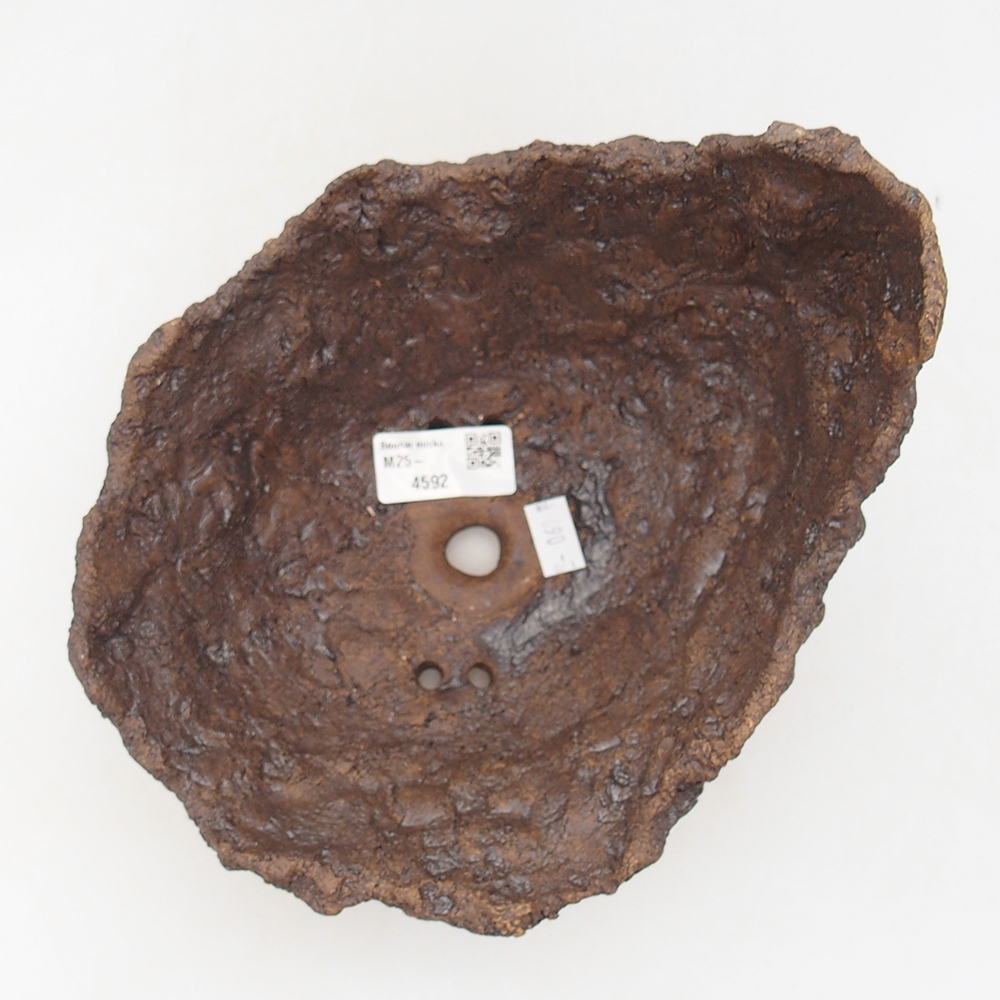 Keramikschale 18 x 17,5 x 16 cm , Farbe braun