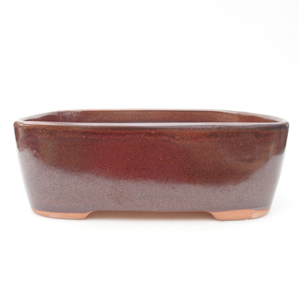 Bonsaischale aus Keramik 23 x 18 x 7,5 cm, braun