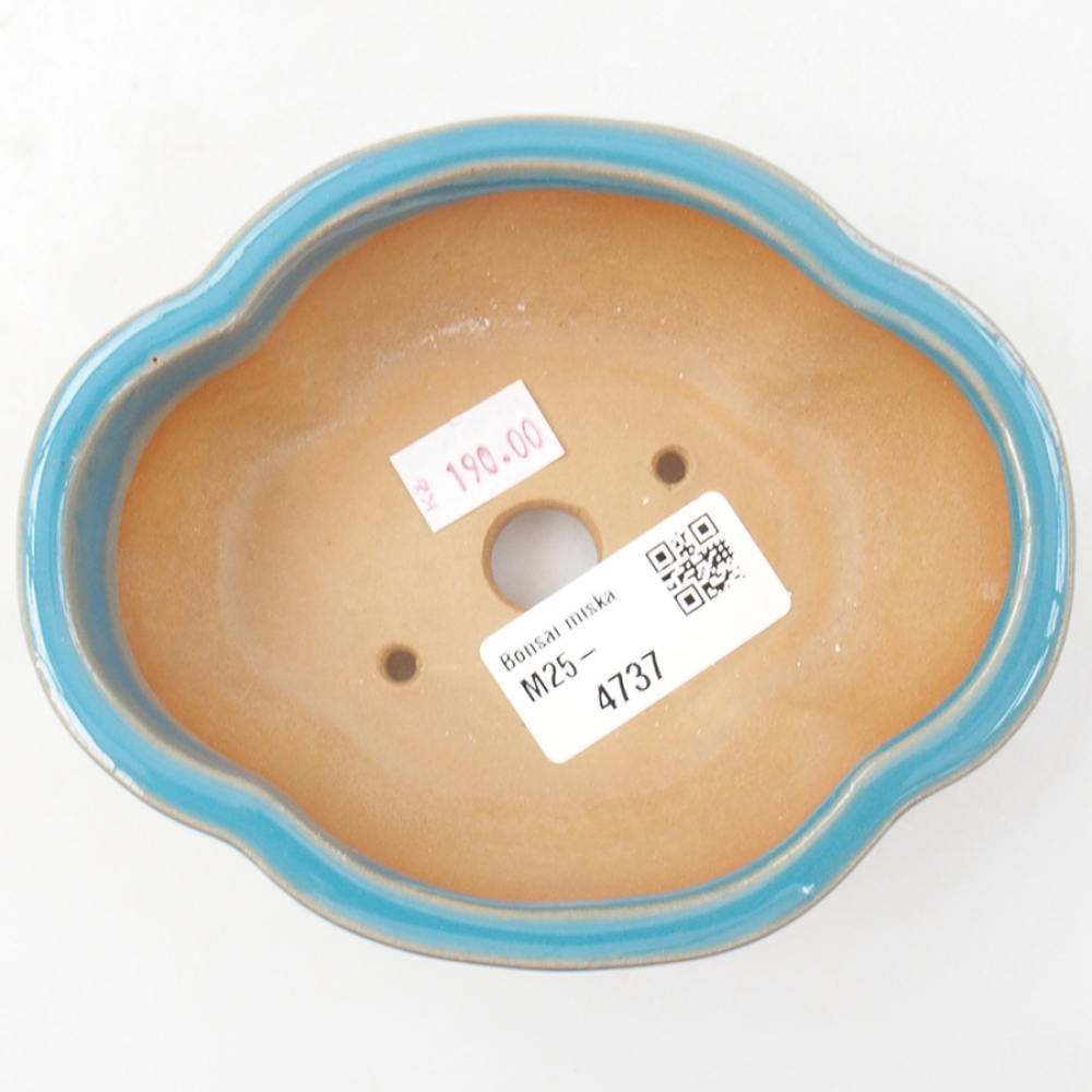 Bonsaischale aus Keramik 12,5 x 10 x 4,5 cm, Farbe blau