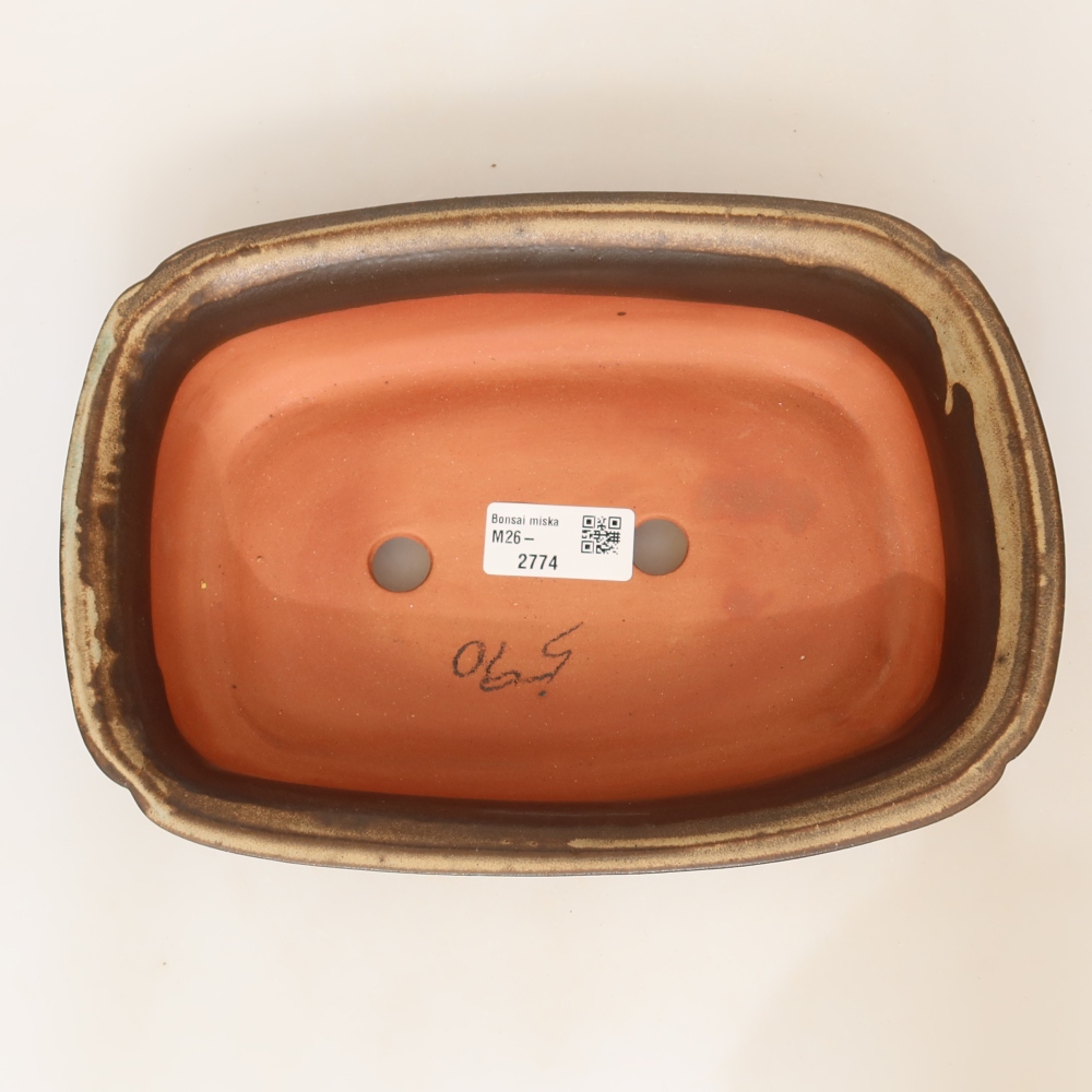 Keramikschale  24 x 17 x 6 cm, Farbe: braun