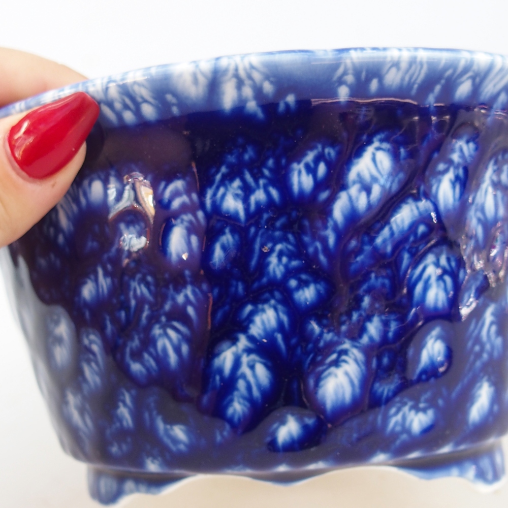 Bonsaischale aus Keramik 16 x 16 x 8,5 cm, Farbe blau