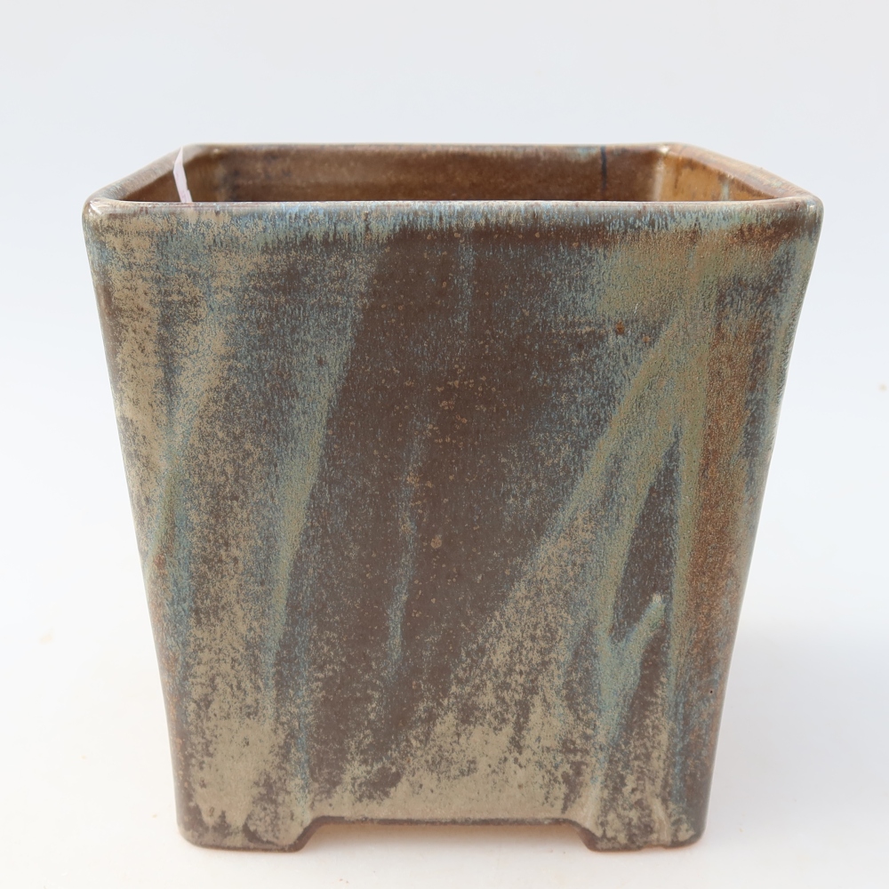 Keramik-Bonsai-Schale 13 x 13 x 14 cm, Farbe: braun