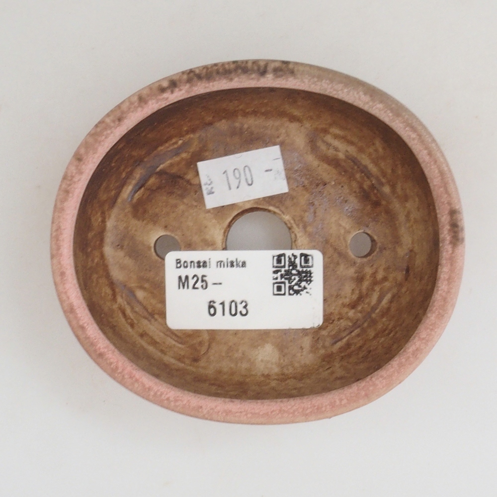 Bonsaischale aus Keramik 10 x 8,5 x 4 cm, braun