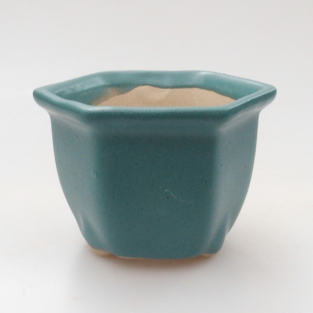 Bonsaischale aus Keramik 6,5 x 5,5 x 4 cm, Farbe blau