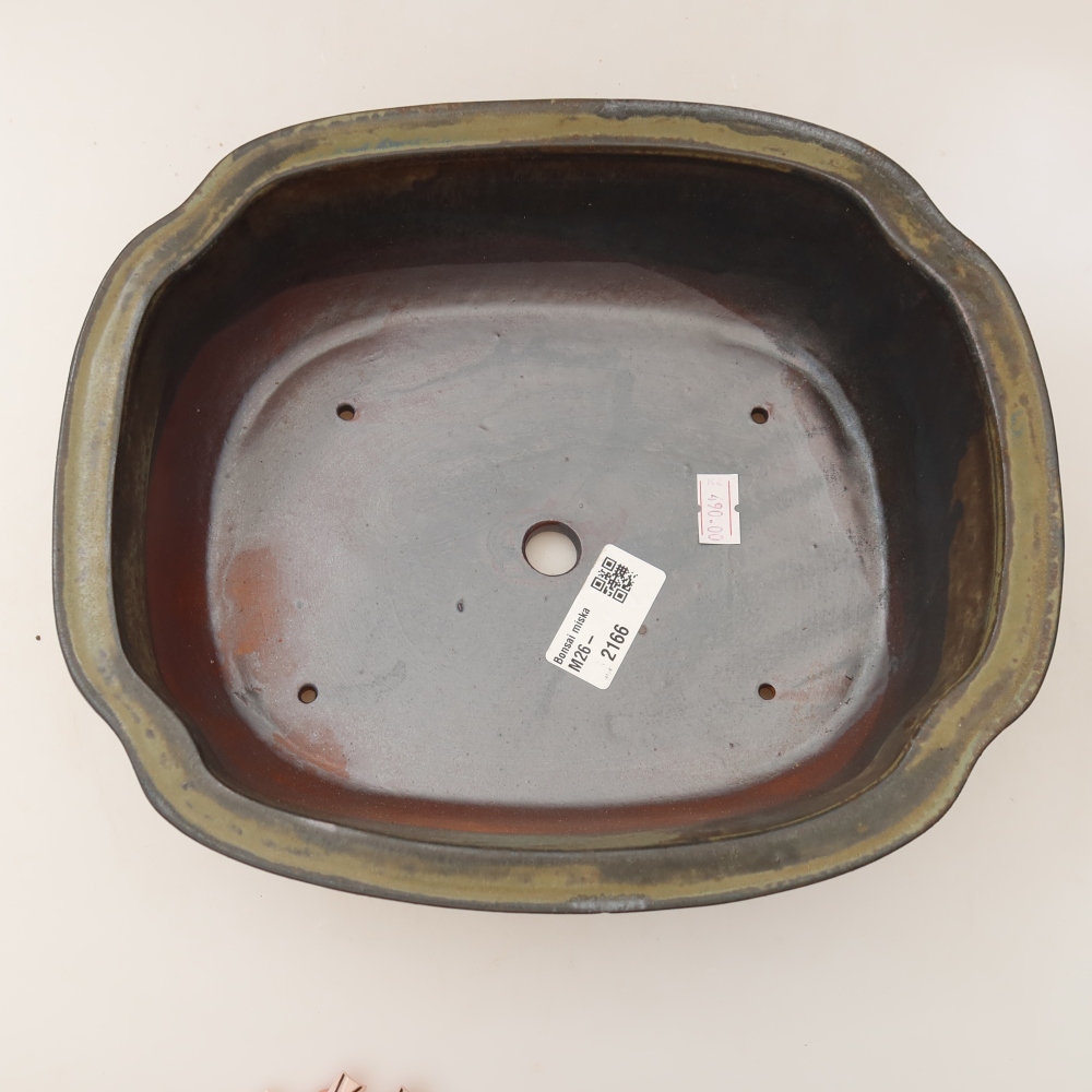 Keramik-Bonsai-Schale 24,5 x 21 x 7,5 cm, Farbe: braun