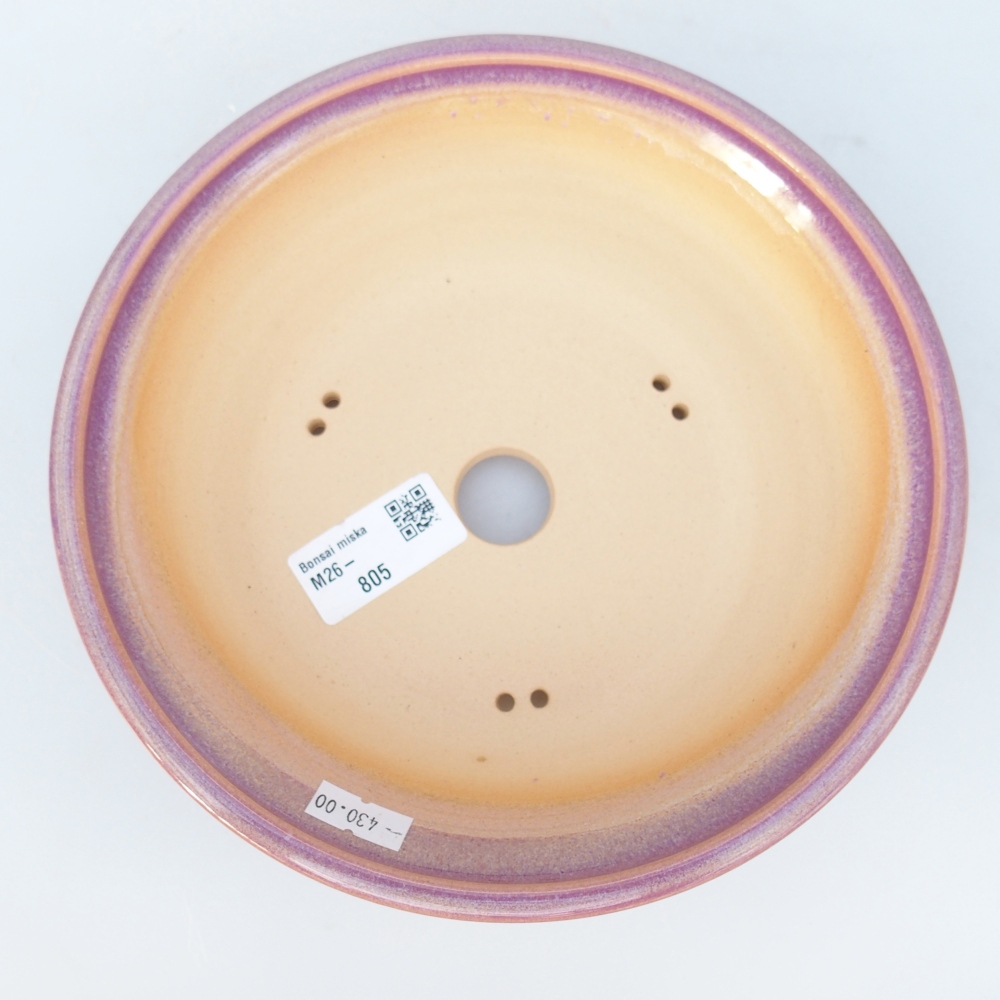 Bonsaischale aus Keramik 19,5 x 19,5 x 5,5 cm, Farbe lila