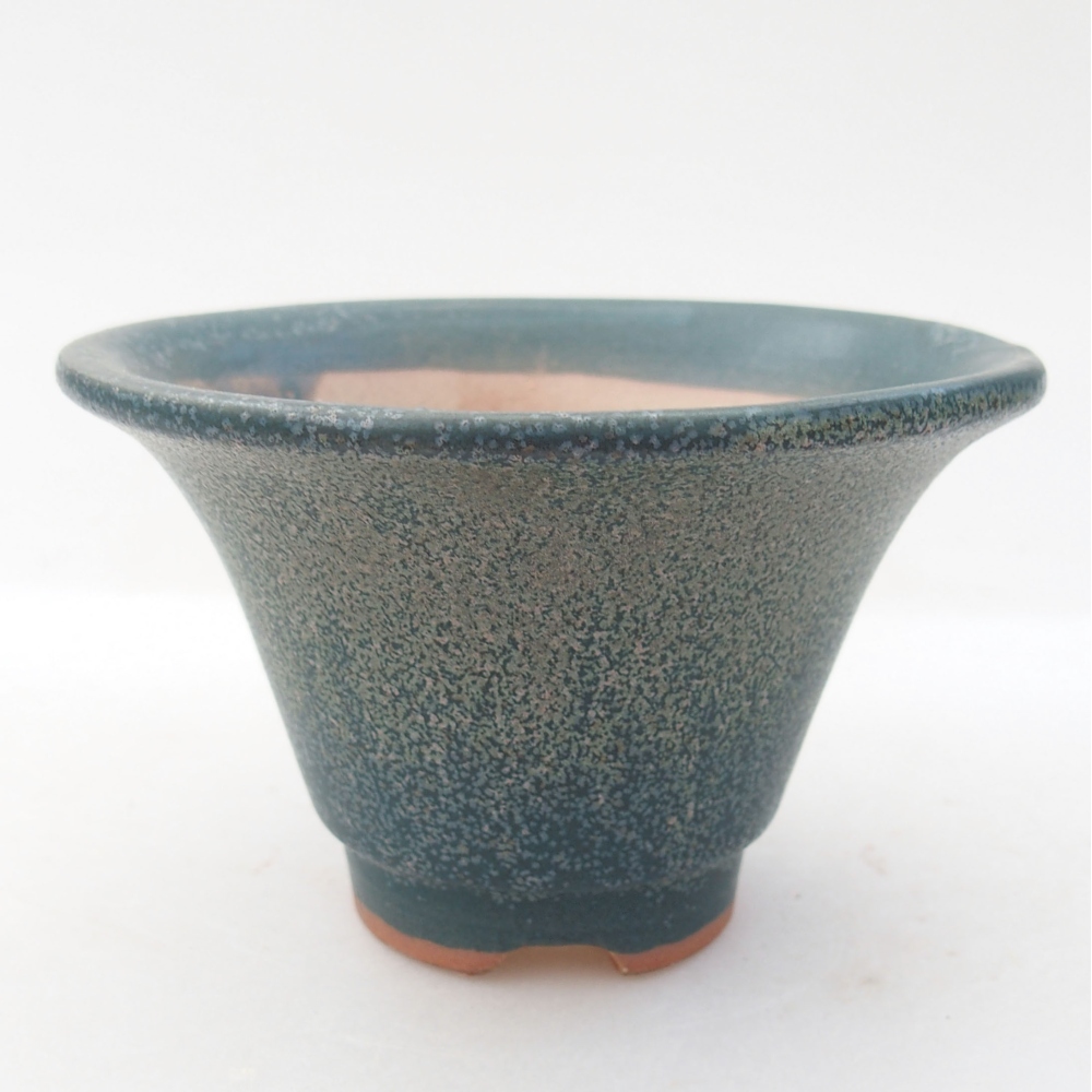 Bonsaischale aus Keramik 10,5 x 10,5 x 6,5 cm, Farbe blau