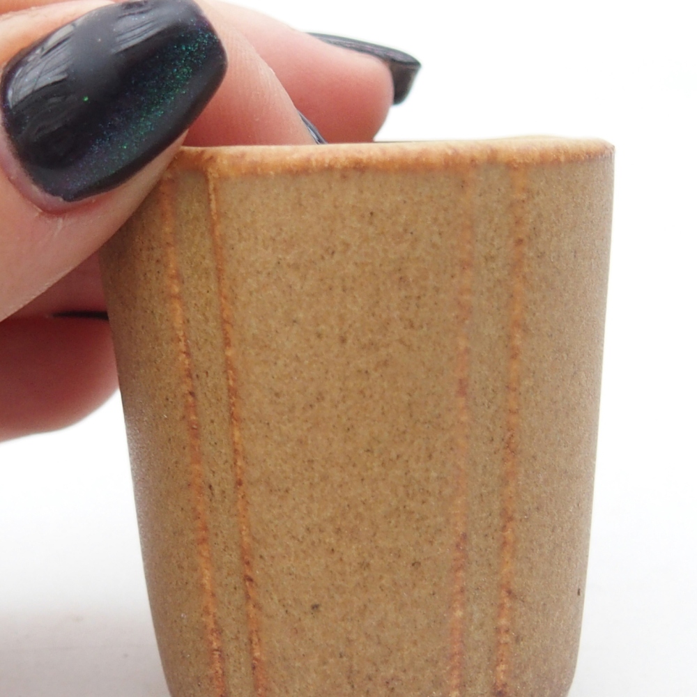 Mini-Bonsaischale 4 x 4 x 4,5 cm, braun