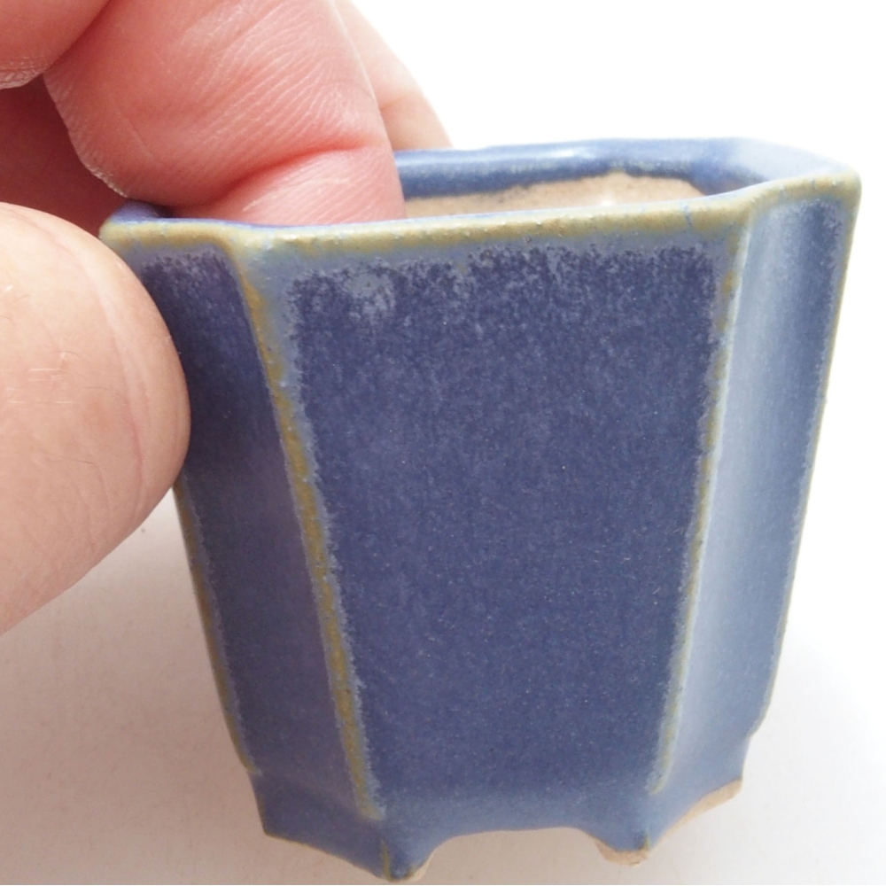 Mini-Bonsaischale 4 x 4 x 4 cm, Farbe blau