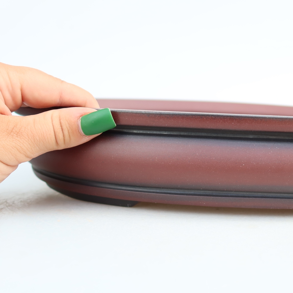 Keramikschale  31 x 23,5 x 5,5 cm, Farbe: Ziegelrot