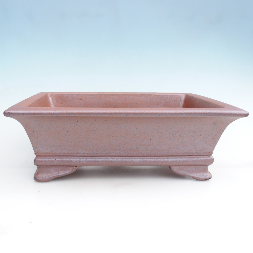 Bonsaischale aus Keramik 41 x 29,5 x 13,5 cm, metallfarben