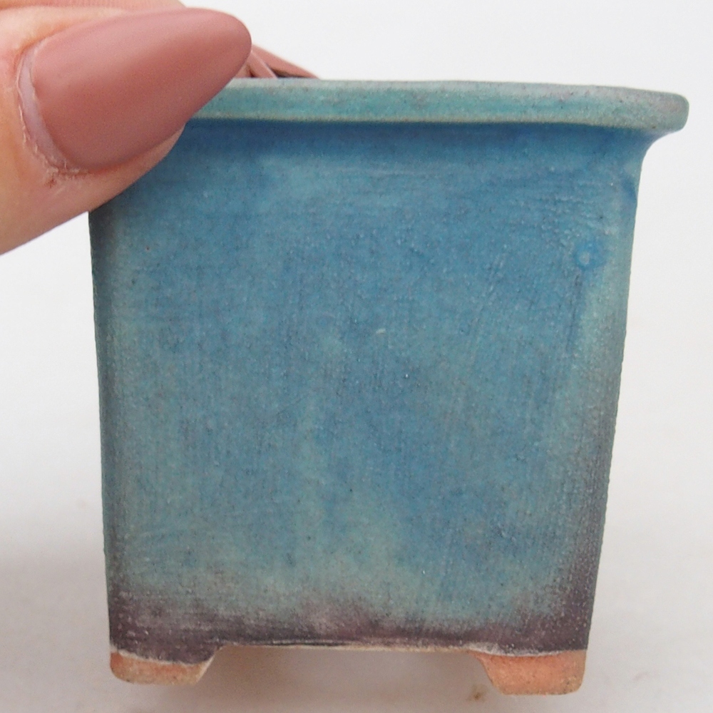 Bonsaischale aus Keramik 5,5 x 5,5 x 5,5 cm, Farbe blau