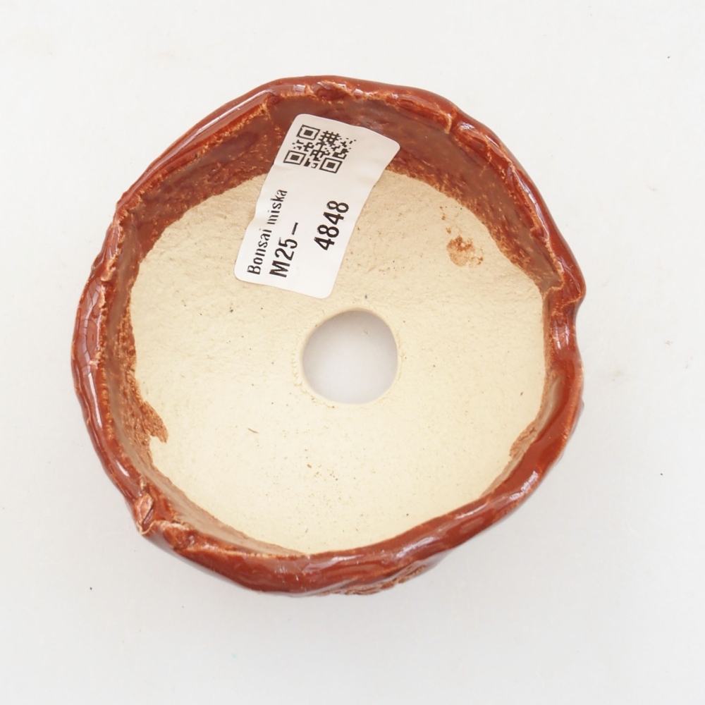 Keramische Schale 7,5 x 7,5 x 6 cm , Farbe braun