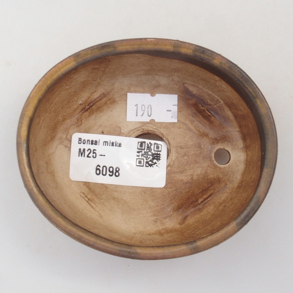 Bonsaischale aus Keramik 10 x 8,5 x 4 cm, braun