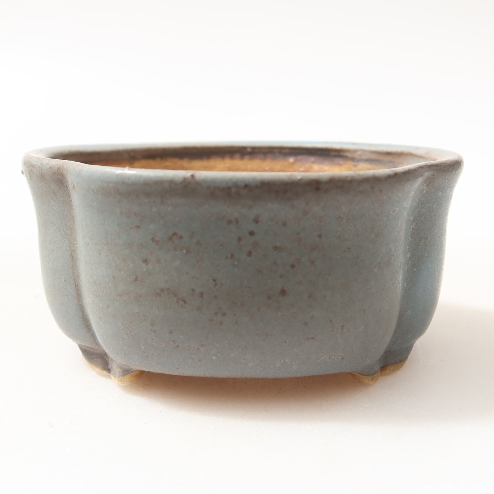 Keramik-Bonsai-Schale 8 x 7,5 x 3,5 cm, Farbe: Blau