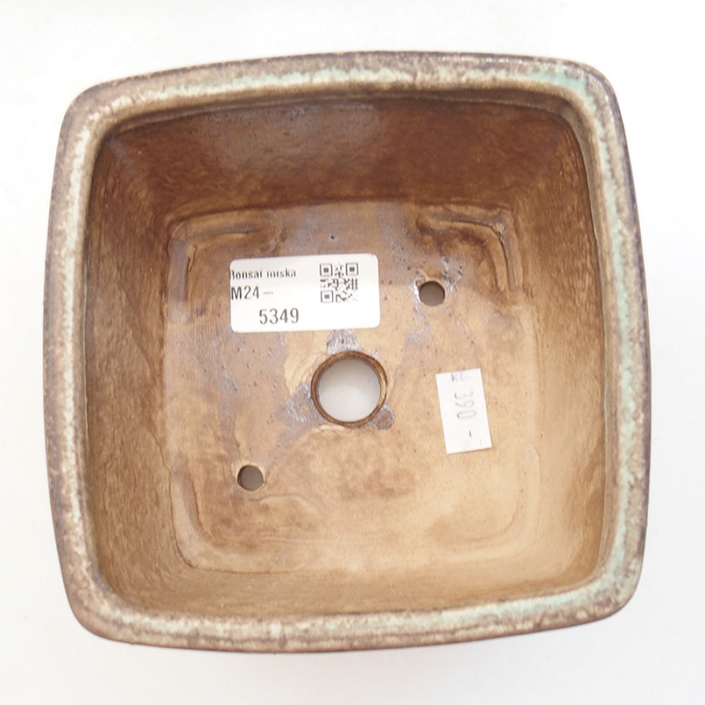 Bonsaischale aus Keramik 13 x 13 x 8 cm, grün