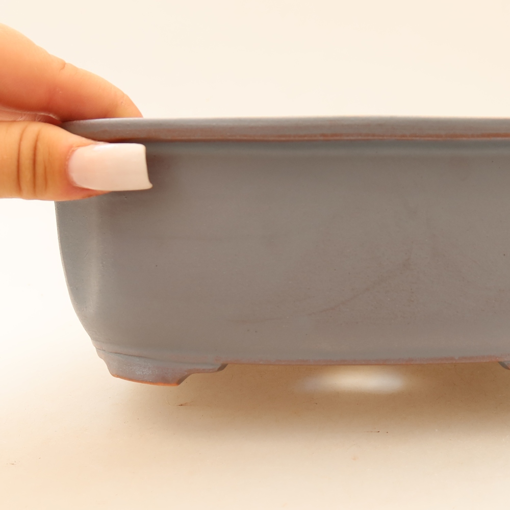 Bonsaischale aus Keramik 23 x 19 x 7 cm, braun