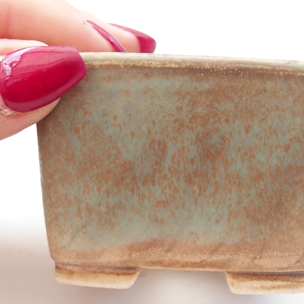 Bonsaischale aus Keramik 6 x 6 x 4,5 cm, grün