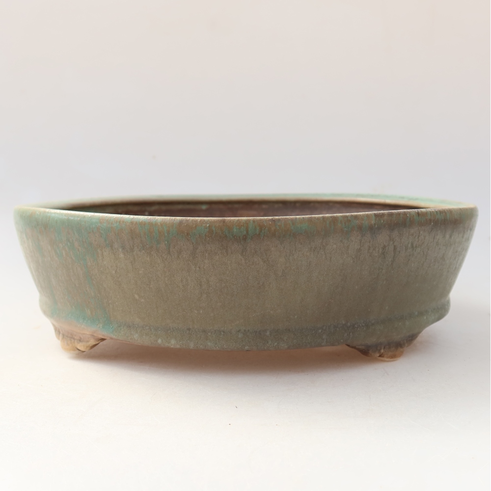 Bonsaischale aus Keramik 21,5 x 21,5 x 6 cm, grün