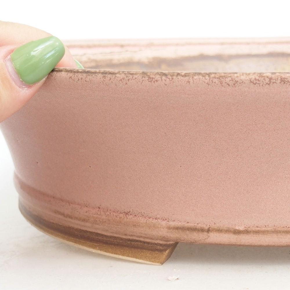 Bonsaischale aus Keramik 32,5 x 28 x 7,5 cm, rosa