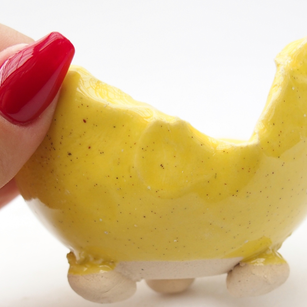 Keramikschale 8,5 x 8,5 x 6 cm , gelb