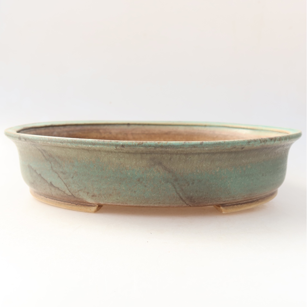 Keramik-Bonsai-Schale 26 x 24 x 6 cm, Farbe: grün