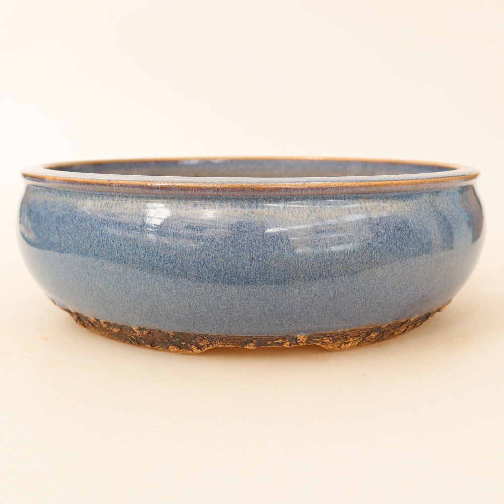 Keramik-Bonsai-Schale 24 x 24 x 7,5 cm, Farbe: Blau