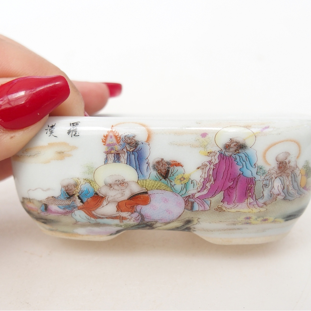 Mini-Bonsaischale 8 x 6 x 3 cm, weiß