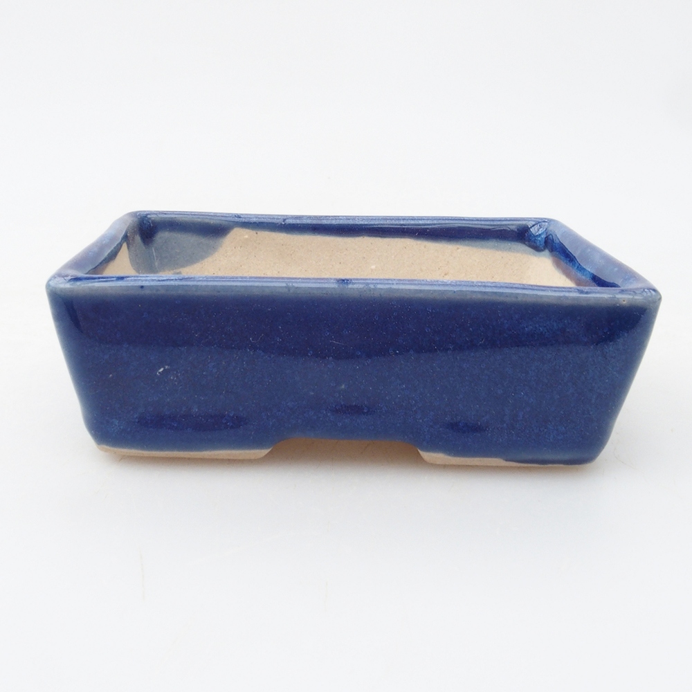 Mini-Bonsaischale 7,5 x 5,5 x 2,5 cm, Farbe blau