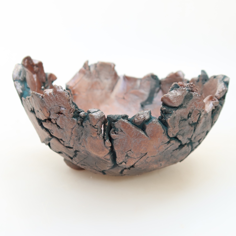 Keramikschale 14 x 13 x 7 cm, Farbe: grün